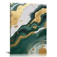 thumbnail image 1 of Emerald Green Abstract Marble Modern Trendy Canvas Print Wall Art Gold Foil Artwork for Walls Green Gold and White Abstract Picture Abstract Marble Painting Green Marble Poster, 1 of 4