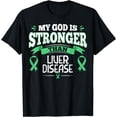 thumbnail image 1 of Emerald Green Awareness Ribbon Gift for Cirrhosis Patients T-Shirt, 1 of 4