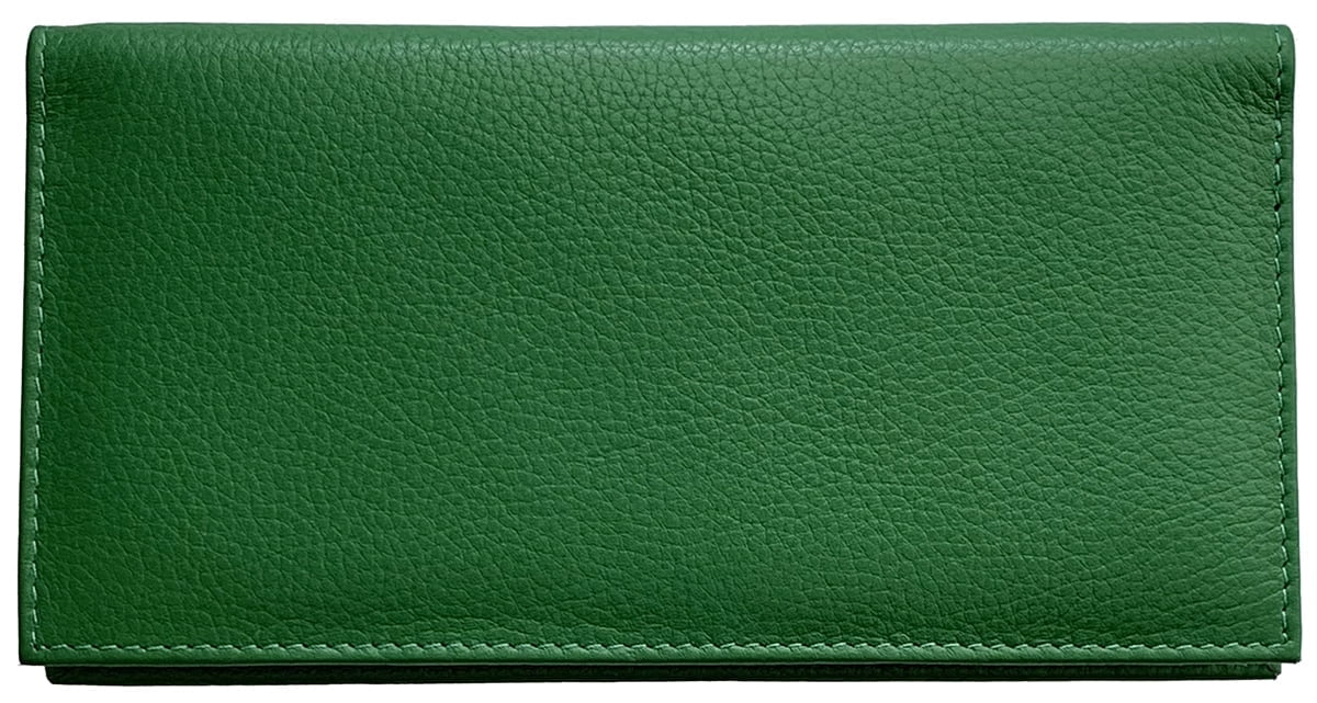 Emerald Green Basic Leather Checkbook Cover - Walmart.com