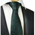 thumbnail image 1 of Emerald Green Classic Paisley Men's Ties, 1 of 2