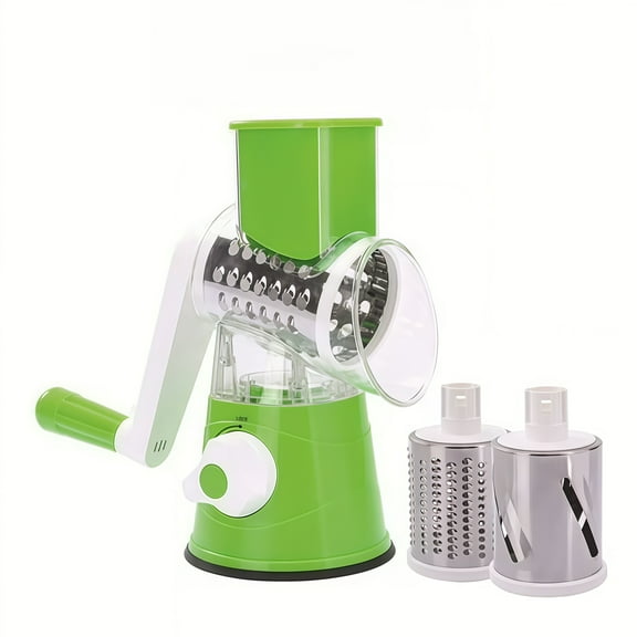 Emerald  Green Colander Style Rolling Vegetable Cutter Easy Use Kitchen Gadget