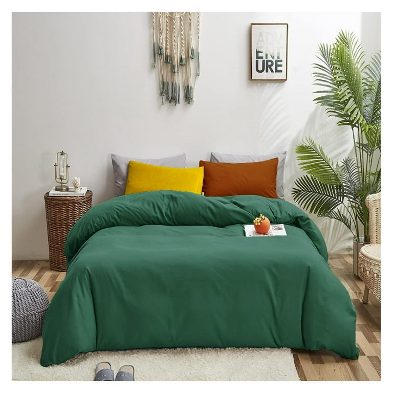 Dark green comforter discount