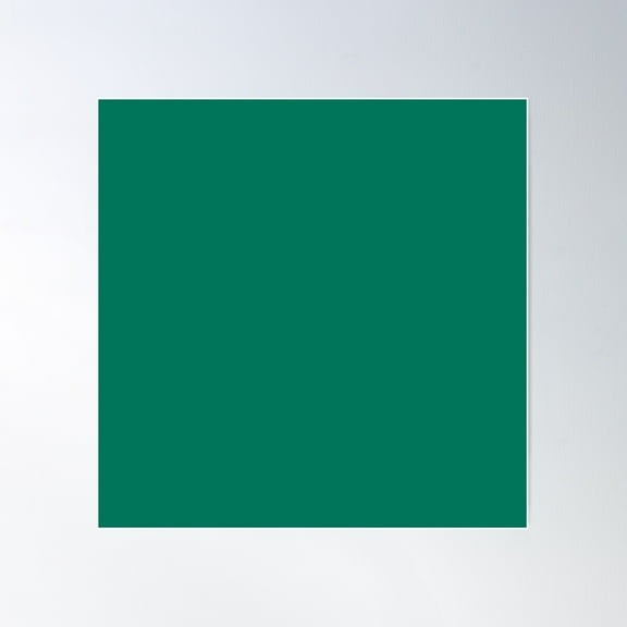 Emerald Green Flat Color Poster Wall Art, Modern Wall Decor For Living Room Bedroom, 30x30 UNFRAMED