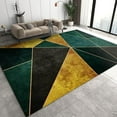 thumbnail image 1 of Emerald Green Gold Marble Texture Area Rug, Retro Geometry Luxury Living Room Carpet, Floor Rugs Soft Breathable With Non-slip For Office Study Dining Room Decor 5 x 7ft, 1 of 6