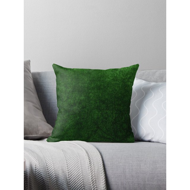 Emerald Green Grass Velvet Texture Throw Pillow Covers Cases Cushion