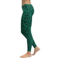 thumbnail image 1 of Emerald Green Leopard Leggings Size: XS for Women | FIERCEPULSE, 1 of 1