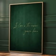 thumbnail image 1 of Emerald Green If Love Is The Answer You'Re Home Wall Art, Moody Decor, Couples Gift, Dark Green Living Room Decor, Sentimental Art Wall Art, Modern Wall Decor, 8x12 UNFRAMED, 1 of 2