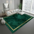 thumbnail image 1 of Emerald Green Marble Area Rug For Living Room Gold Retro Marble Carpets Nordic Abstract Geometric Large Rugs Floor Mats For Bedroom Office Modern Decor 5' x 7', 1 of 6