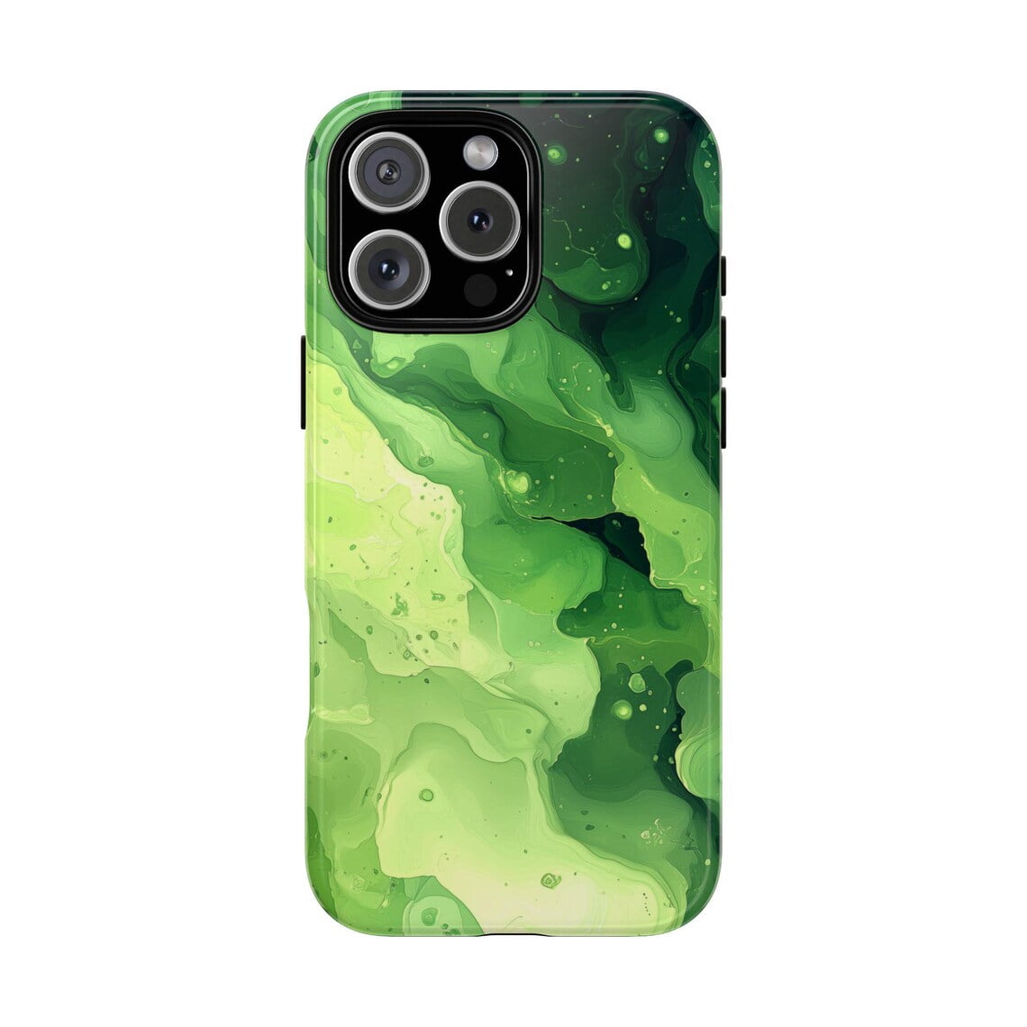 Emerald Green Marble Flow Abstract Wave Artistic Design for iPhone 17 ...