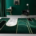 thumbnail image 1 of Emerald Green Marble Pattern Area Rug Gold Striped Modern Abstract Carpets Rugs For Living Dining Room Thick No-Slip Home Office Floor Rugs Non-Shedding Bedroom Lux Rugs 5 x 7ft, 1 of 6