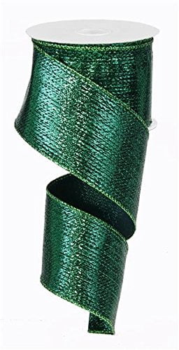Emerald Green Metallic Wired Ribbon (10 Yards x 2.5 Inches) - Walmart.com