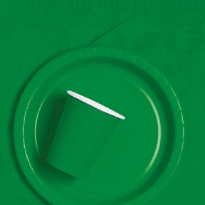 Creative Converting 923261 Green 82 In. Round Paper Tablecover