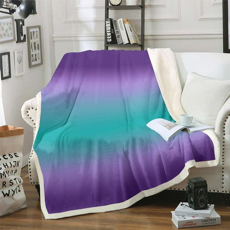 Green and purple throw hotsell