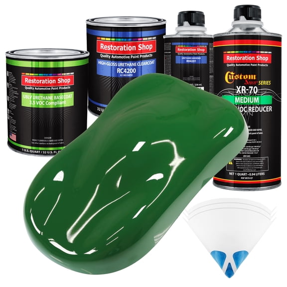 Emerald Green Quart Kit Low VOC URETHANE BASECOAT Car Auto Body Paint Kit