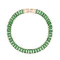 thumbnail image 1 of Emerald Green Rectangle Stone Tennis Chain Bracelet In 18K Gold Plated Stainless Steel, 1 of 4