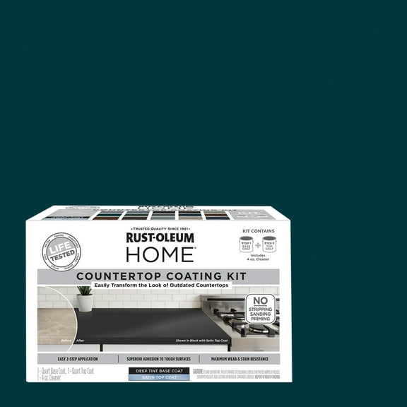 Emerald Green, Rust-Oleum HOME Countertop Satin Coating Kit-38496308T, Quart