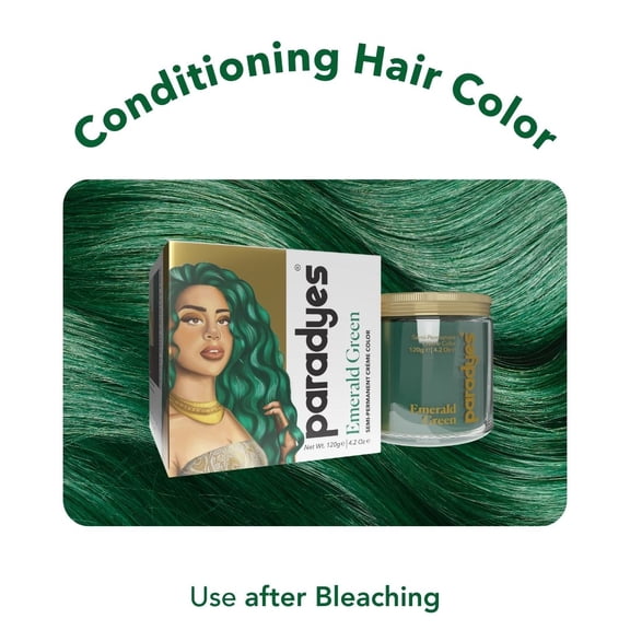 Paradyes Semi-permanent Emerald Green DIY Conditioner Based Hair Colour