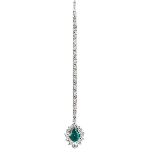 Emerald Green Teardrop Head Chain Bohemian Hair Jewelry Bridal Headpiece Forehead Band Festival Headband Accessories for Wedding Brides Party Prom Costume