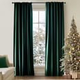 Emerald Green Velvet Blackout Curtains Thermal Insulated Drapes for ...