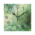 thumbnail image 1 of Emerald Green and Gold Marble Wall Clock 7.78" Non-Ticking Silent Battery Operated for Home Bedroom Office Kitchen Living Room, 1 of 1