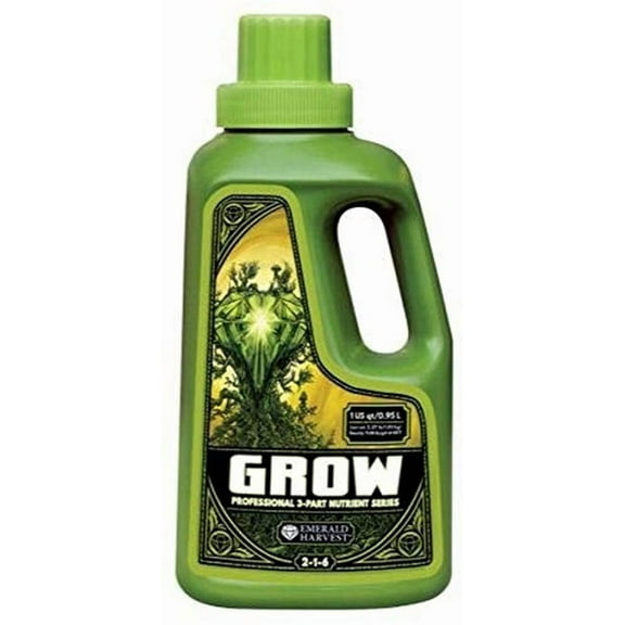 Emerald Harvest 723870 Grow Quart/0.95 Liter (12/Cs) fertilizers, 0.95 L, Natural