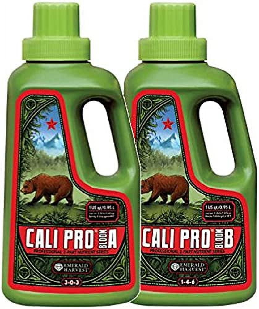 Emerald Harvest - Cali Pro Bloom A & B - Quart - 2-Part Base Nutrient ...