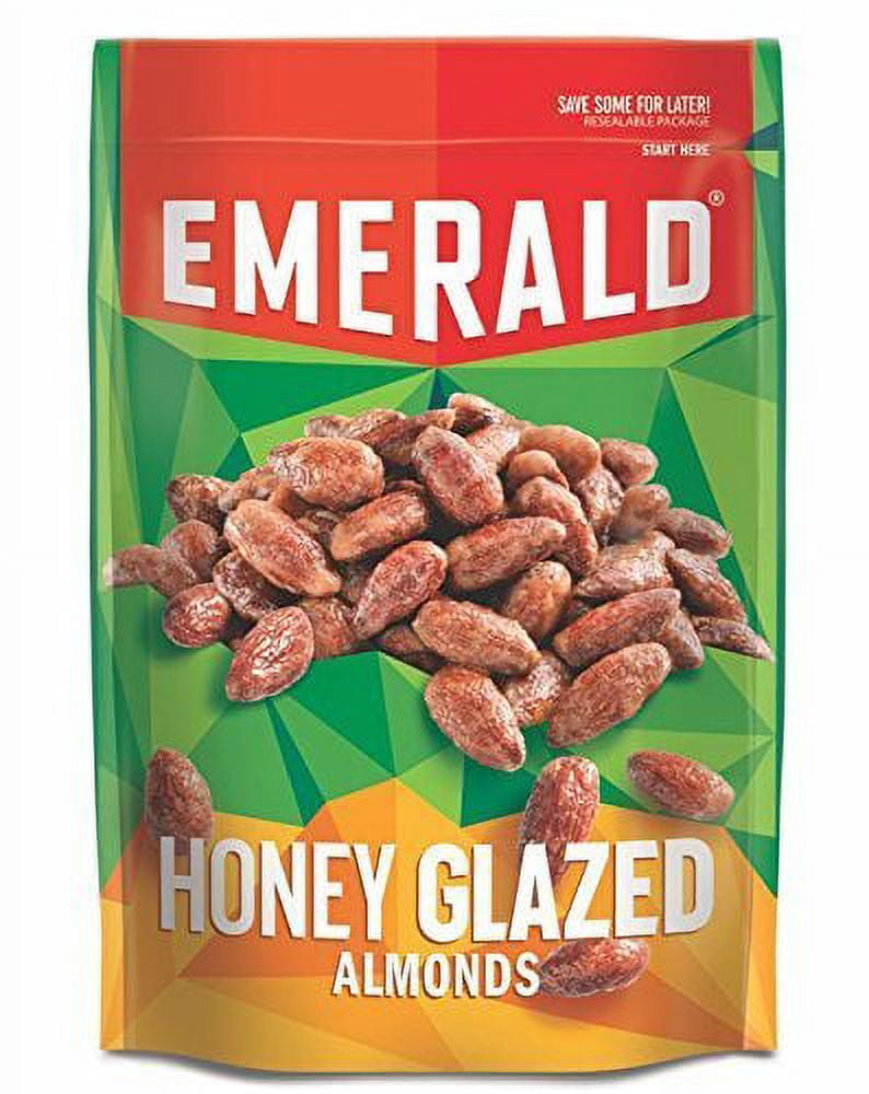 Emerald Honey Glazed Almonds, Stand Up Resealable Bag, 5.5 Ounce (Pack ...