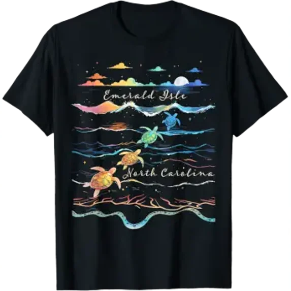 Emerald Isle North Carolina Sea Turtle Beach Lover T-Shirt