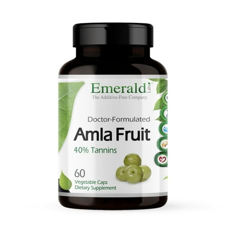 Emerald Labs Amla Fruit - Natural Vitamin C, Powerful Immune Support, Digestive Support, Anti-Aging Benefits - 60 Vegetable Capsules