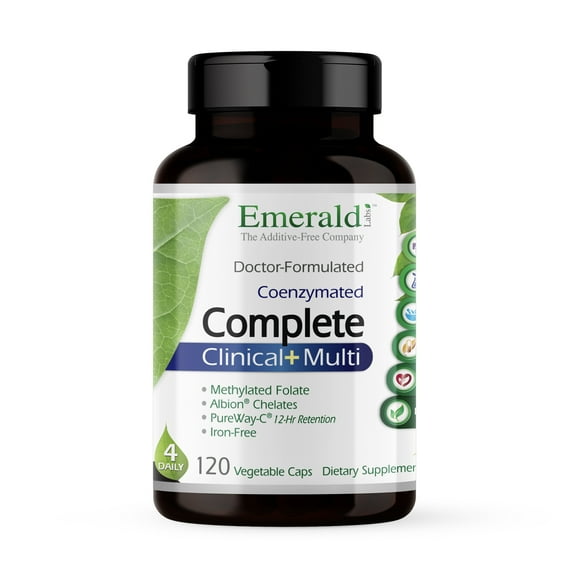 Emerald Labs Complete Clinical Multi - Multivitamin Clinical Potency Formula with Vitamins, Minerals, Herbs - 120 Vegetable Capsules