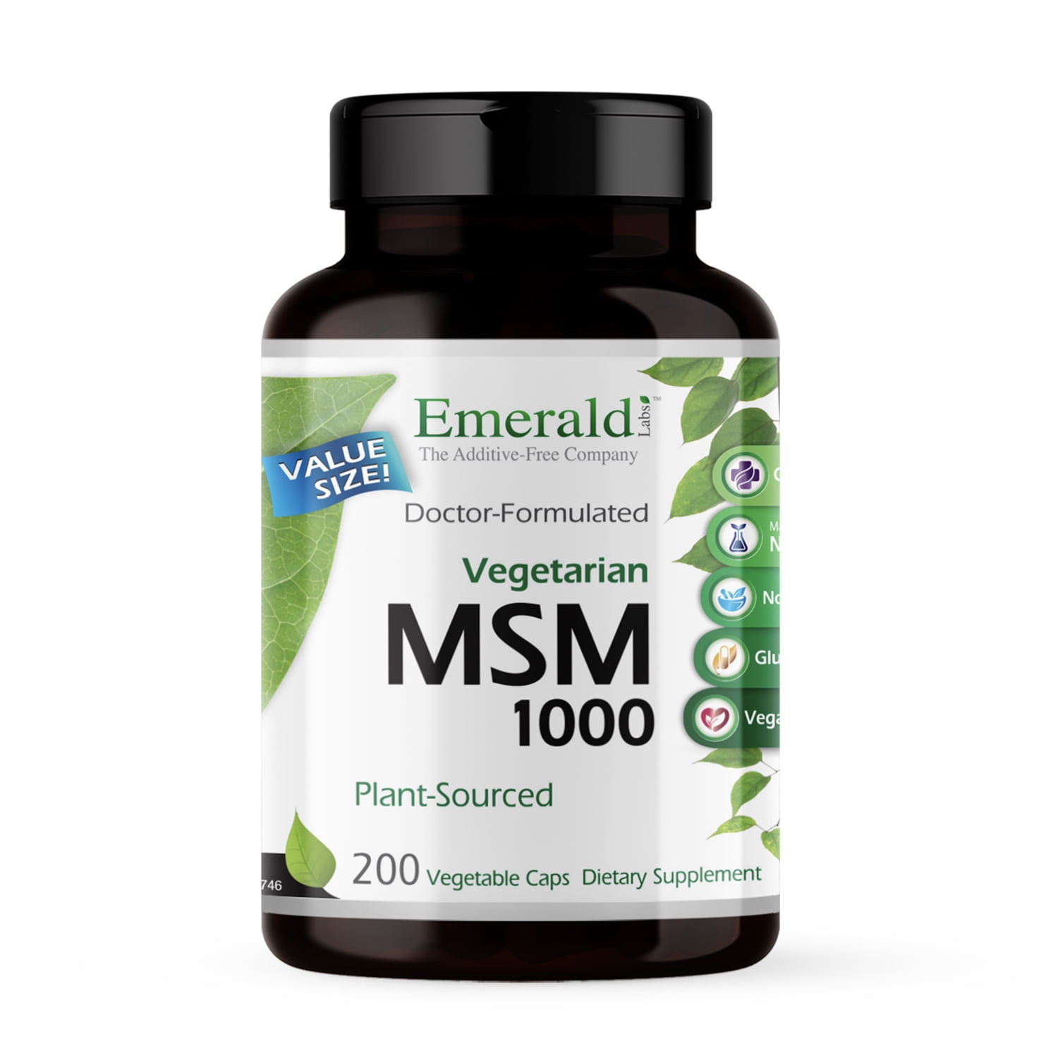 Emerald Labs MSM 1,000 mg Joint Support for Aches, AntiInflammatory, Stress Relief Support