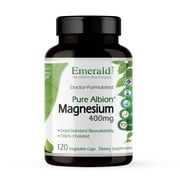 Emerald Labs Magnesium 400mg (Pure Albion) Gold Standard Bioavailability - 120 Vegetable Capsules