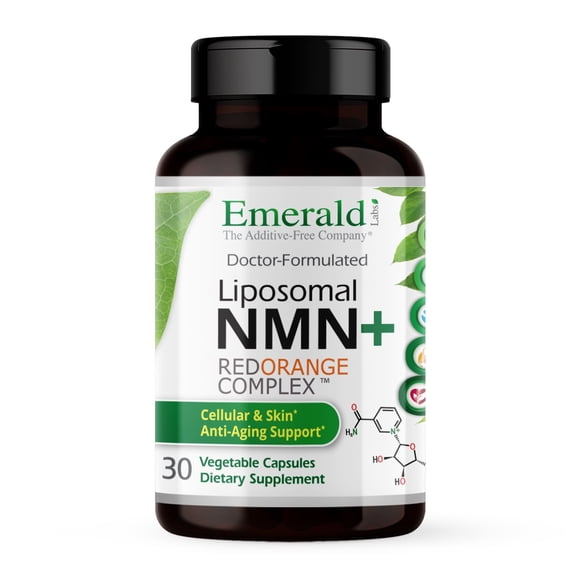 Emerald Labs NMN Liposomal 250 + RedOrange Complex, Cellular & Skin, Anti-Aging Support, 30 Vegetable Capsules