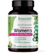 Emerald Labs Womens 1-Daily Multi - Complete Daily Multivitamin with Vitamin B, Calcium, Grapeseed Extract to Support Adrenal Function, Energy Levels, Hormonal Support - 30 Vegetable Capsules