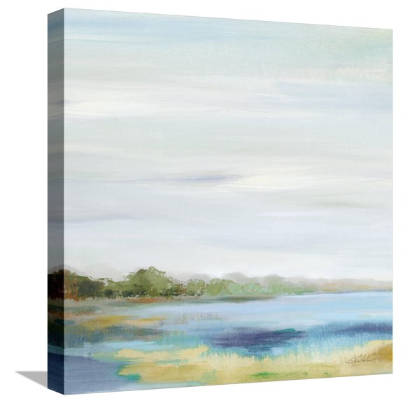 Art.com Emerald Lagoon Sq Light Stretched Canvas Print Wall Art by Silvia Vassileva, 16" x 16"