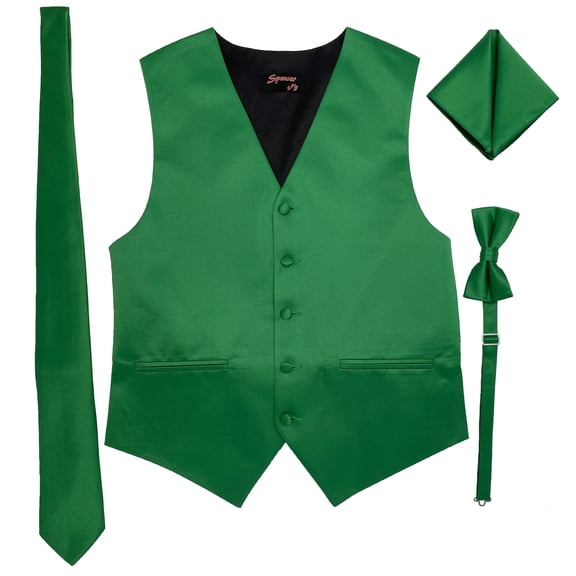 Emerald Men's Satin Vest Spencer J's - 2XL