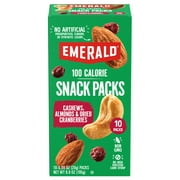 Emerald Nuts Cashews & Almonds with Dried Cranberries, 100 Calorie Packs, 10 Ct
