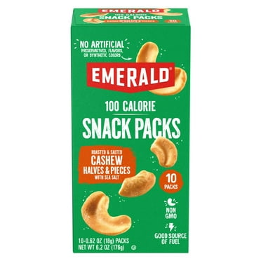 Emerald Nuts, Cashews Roasted and Salted 100 Calorie Packs, 0.62 Oz, 10 Ct