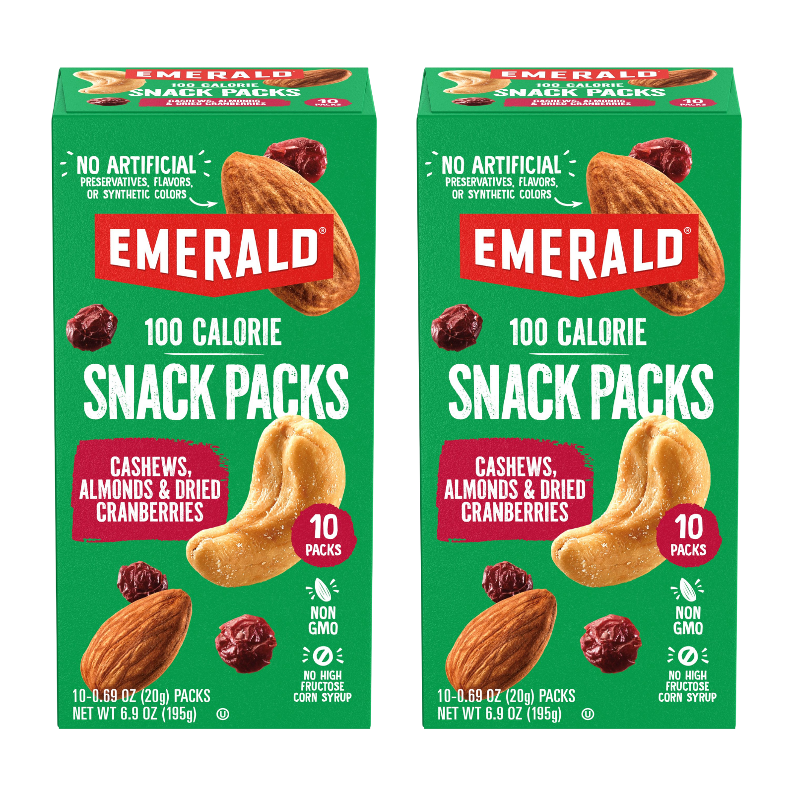 Emerald Nuts, Cashews and Almonds With Dried Cranberries, 100 Calorie ...