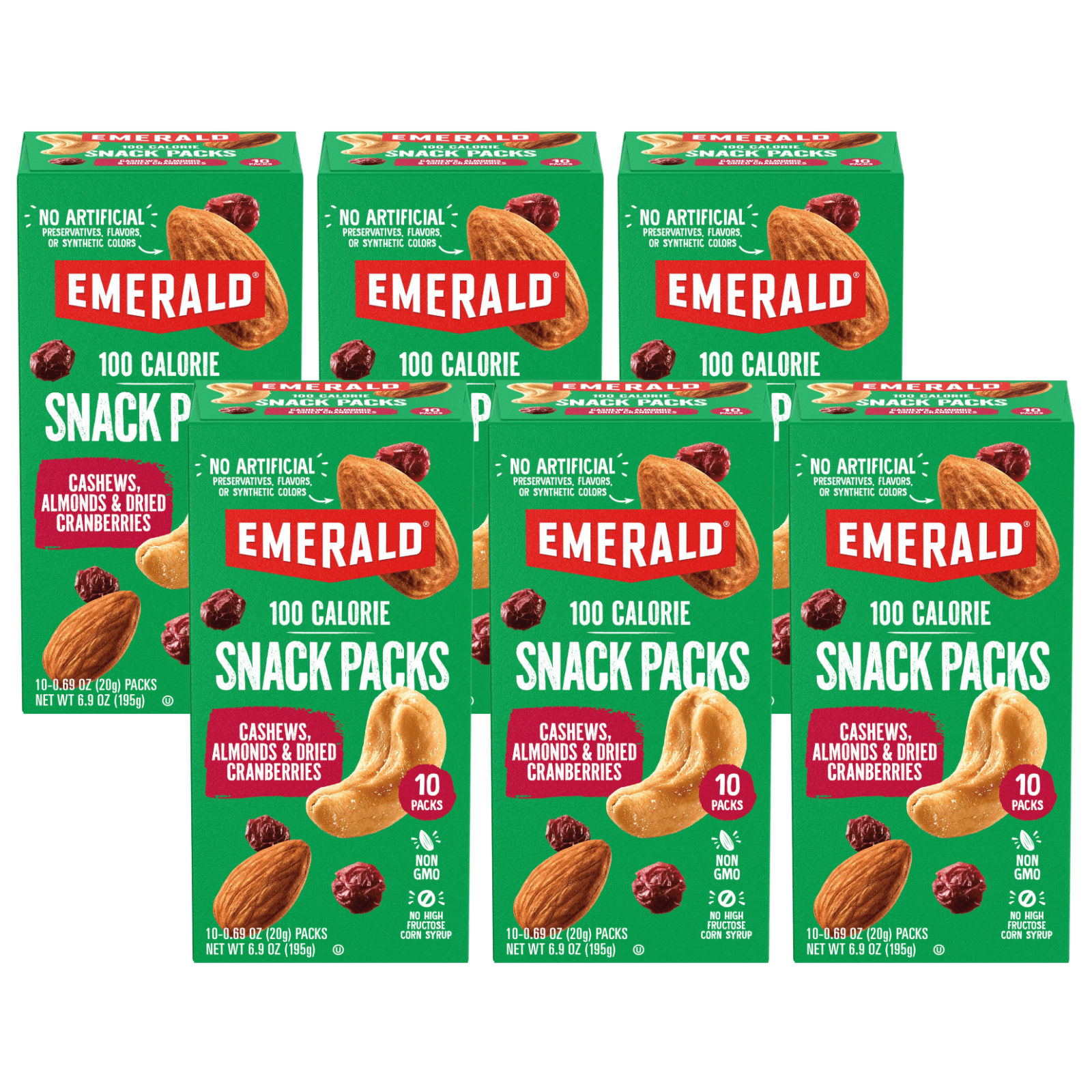 Emerald Nuts, Cashews and Almonds With Dried Cranberries, 100 Calorie ...