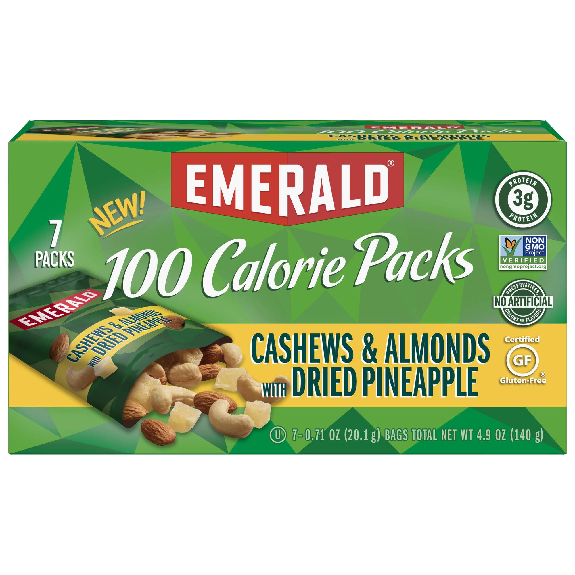 Emerald Nuts Cashews and OIF8 Almonds with Dried Pineapple 7 Ct (1-Pack ...