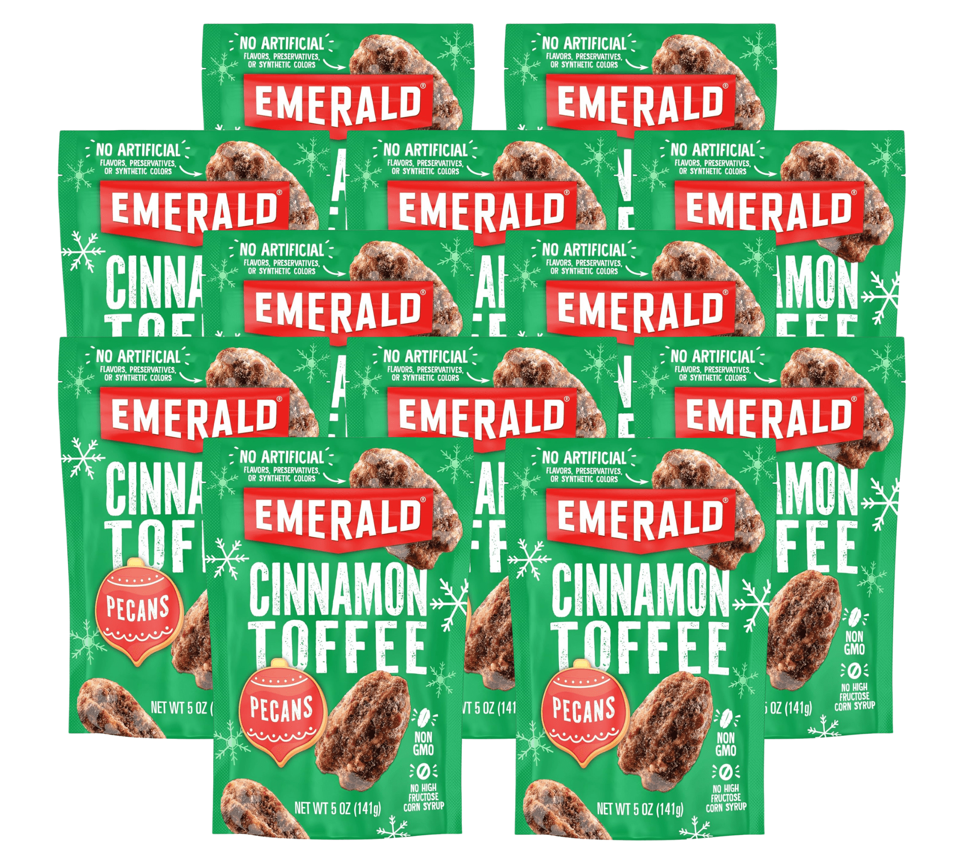 Emerald Nuts Cinnamon Toffee Pecan, 5 oz (Pack of 12)