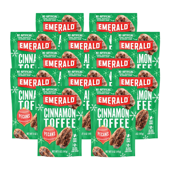 Emerald Nuts Cinnamon Toffee Pecan, 5 oz (Pack of 12)