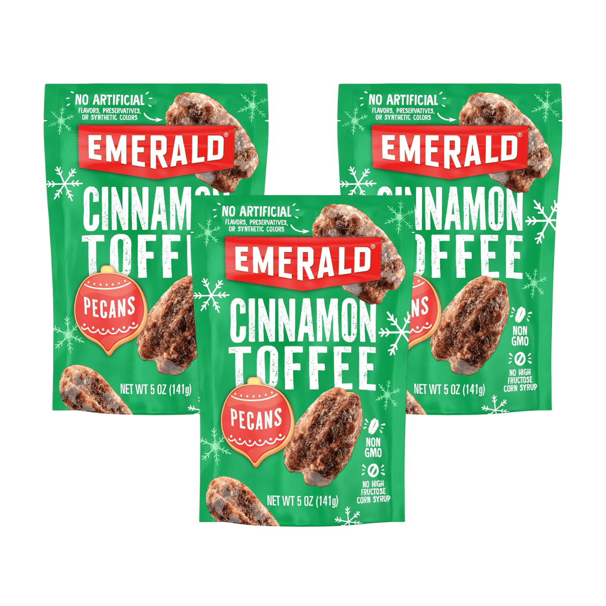 Emerald Nuts Cinnamon Toffee Pecan, 5 oz (Pack of 3)