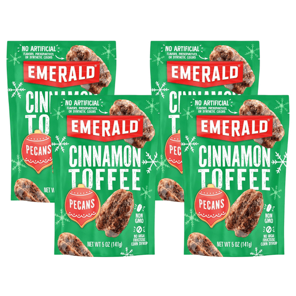 Emerald Nuts Cinnamon Toffee Pecan, 5 oz (Pack of 4)