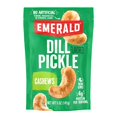 thumbnail image 1 of Emerald Nuts Dill Pickle MFF30 Seasoned Cashews (1-Pack), 5oz Resealable Bag, Non-GMO, Contains No Artificial Preservatives, Flavors or Synthetic Colors, 1 of 5