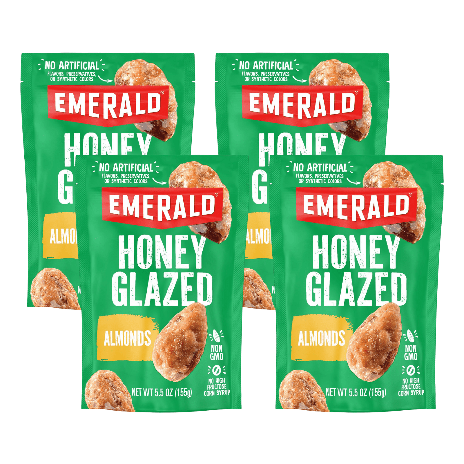 Emerald Nuts Honey Glazed Almonds, 5 oz. (Pack of 4) - Walmart.com