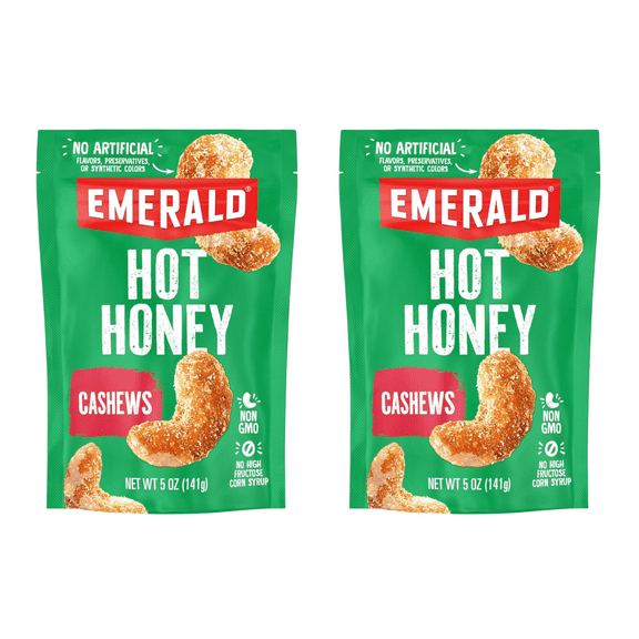 Emerald Nuts Hot Honey Cashew, 5 oz (Pack of 2)