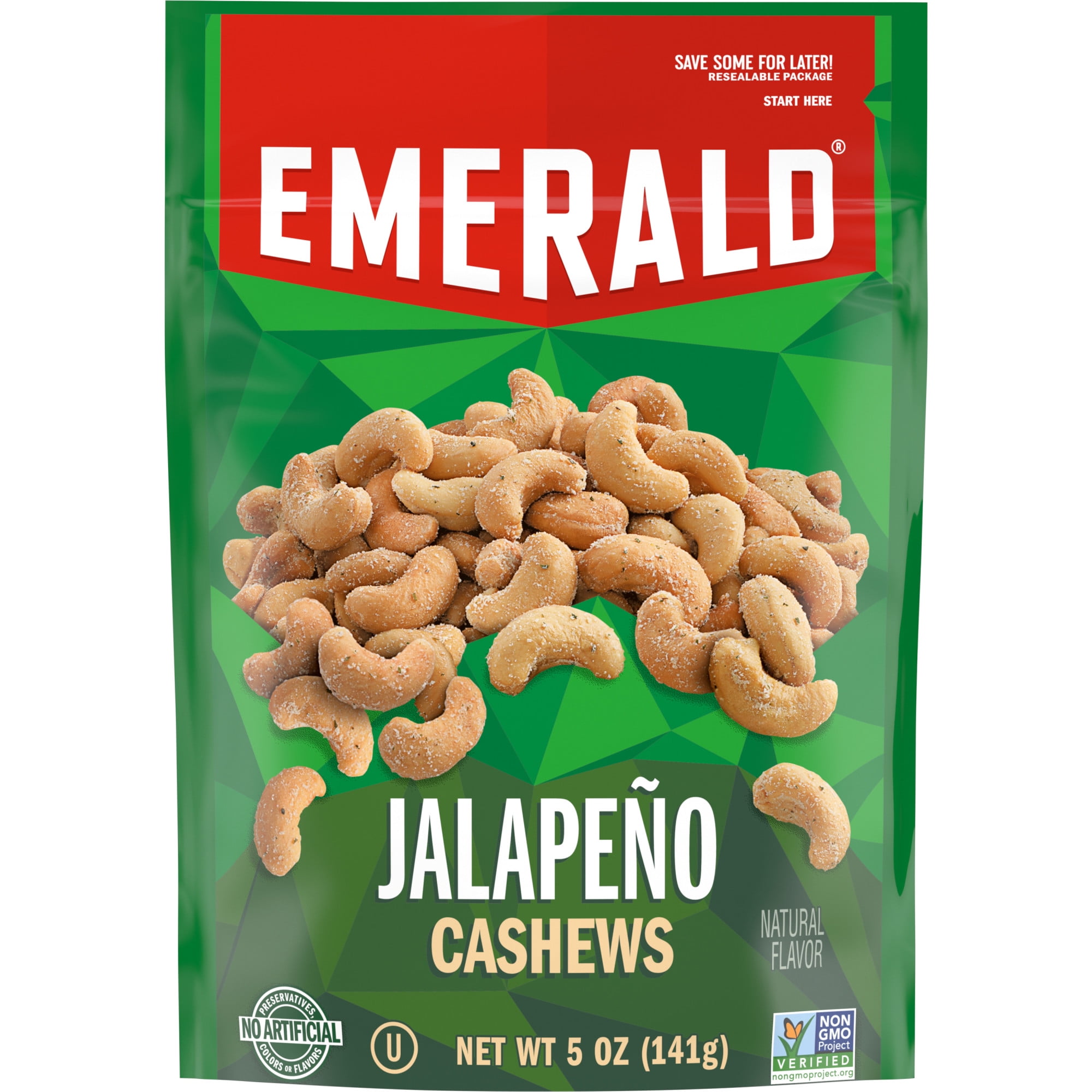 Emerald, Spicy Jalapeno Flavored Cashews, 5 oz, Salty Snack