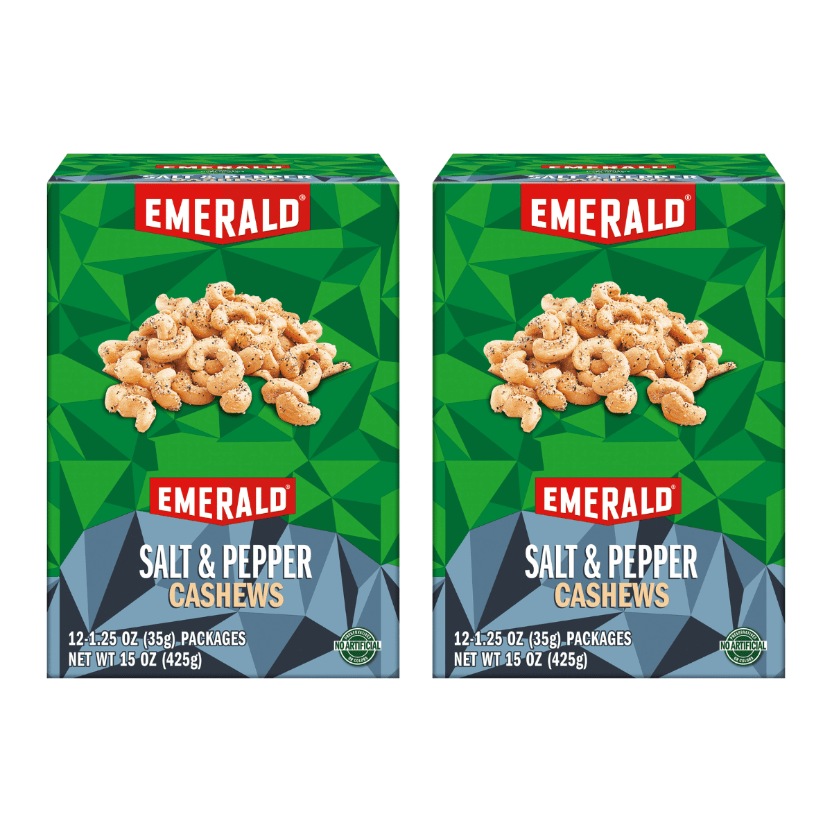 Emerald Nuts, Salt And Pepper Cashews, 12 ct, 15 oz Box (Pack of 2 ...